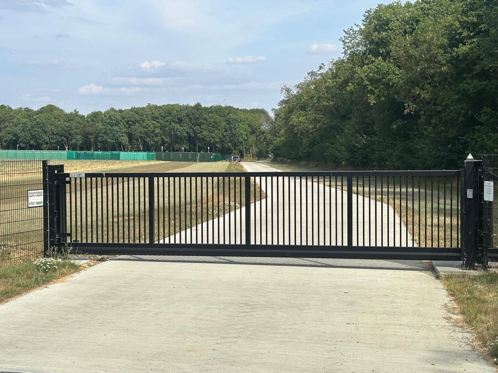 gated and fenced container storage compound near cambourne